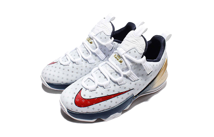 Кроссовки Nike NikeLebron 13 GS (белый / красный) — фото 3