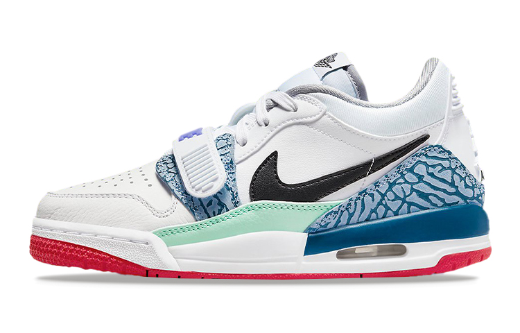 Jordan Legacy 312 Low \"Easter\" leather Easter low top children's basketball shoes white purple blue same style for men and women