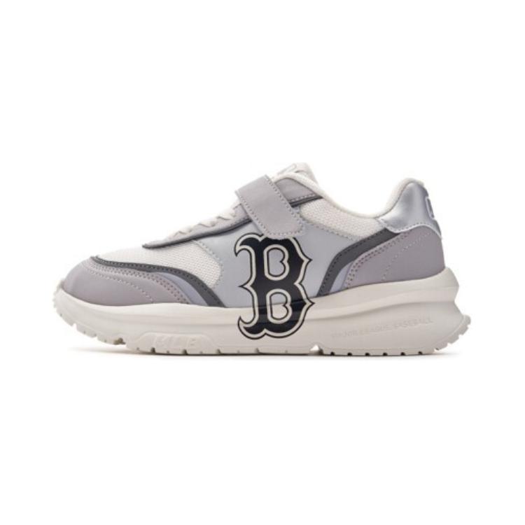 Детские кроссовки MLB KIDS Chunky Runner (серо-бело-черные)