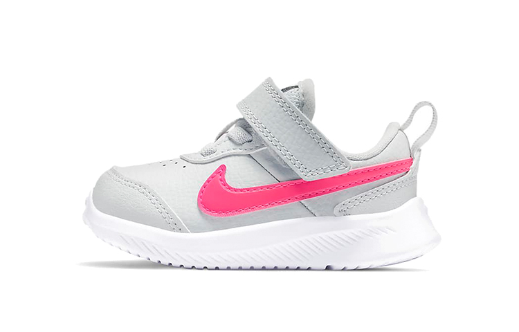 Детские кроссовки Nike Varsity Leather (серо-розовые)