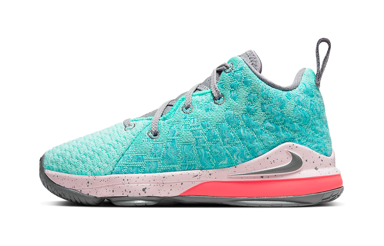 Детские кроссовки Nike Lebron 17 "South Beach" (бирюзовые)