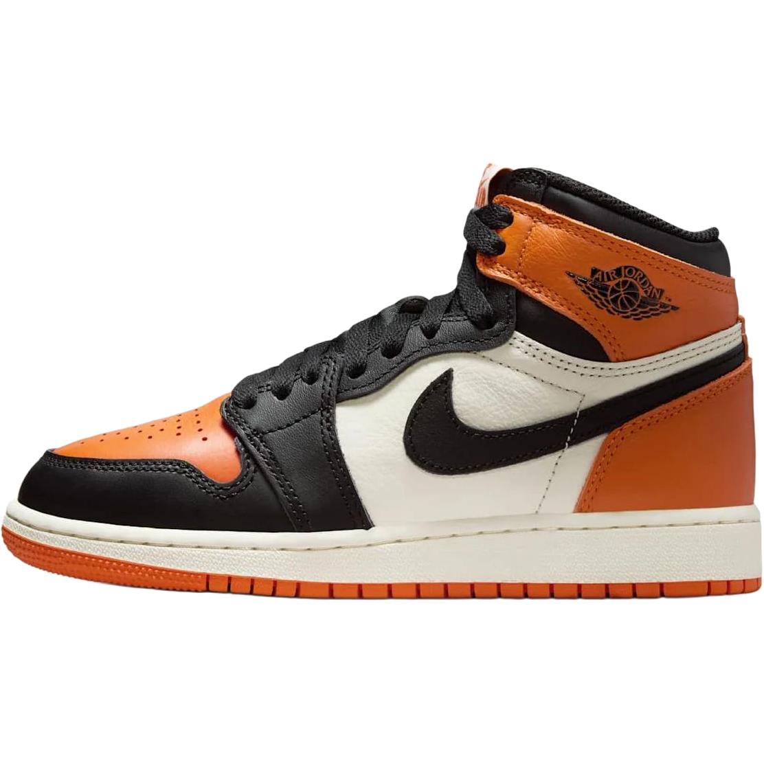 Кроссовки Jordan Air Jordan 1 High OG Shattered Backboard (черно-бело-оранжевые)