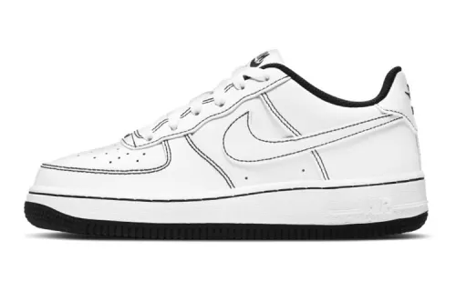 Nike Air Force 1 Low 07 Contrast Stitch White Black GS