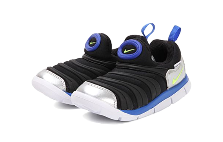 Кеды Nike Dynamo Free (черно-сине-серебряные) — фото 3
