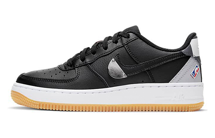 Кеды Nike Air Force 1 NBA Pack GS (черно-серые)