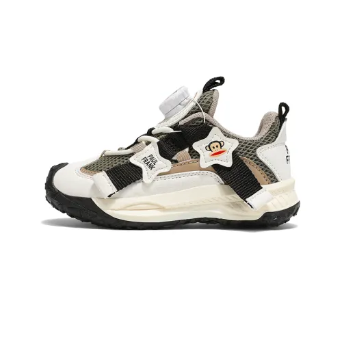 PAUL FRANK Big Mouth Monkey Fashion Trend Synthetic Leather Fabric Knob Button Fashion Trend Non-Slip Wear-Resistant Low-top Children's Running Shoes Children's Style