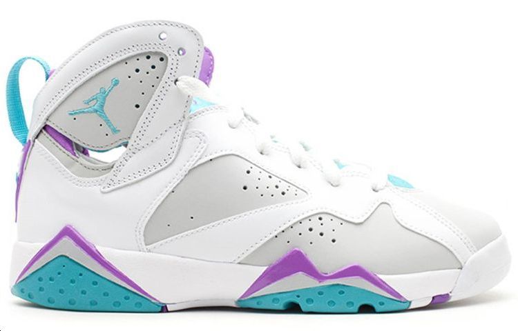 Высокие кроссовки Jordan JordanAir Jordan 7 Retro "Natural Grey Blue" GS (серыйсиний) — фото 2