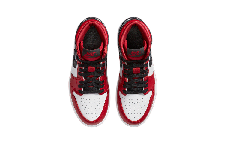Детские кроссовки Jordan Air Jordan 1 Retro High OG Satin Red (красные) — 缎红 — фото 6