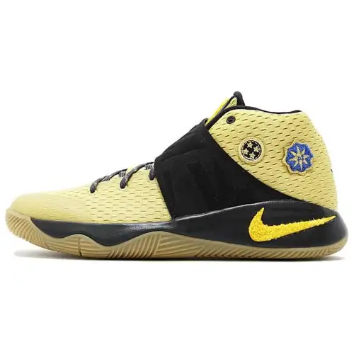 Nike Kyrie 2 Mid top Basketball Shoes Yellow Black Unisex