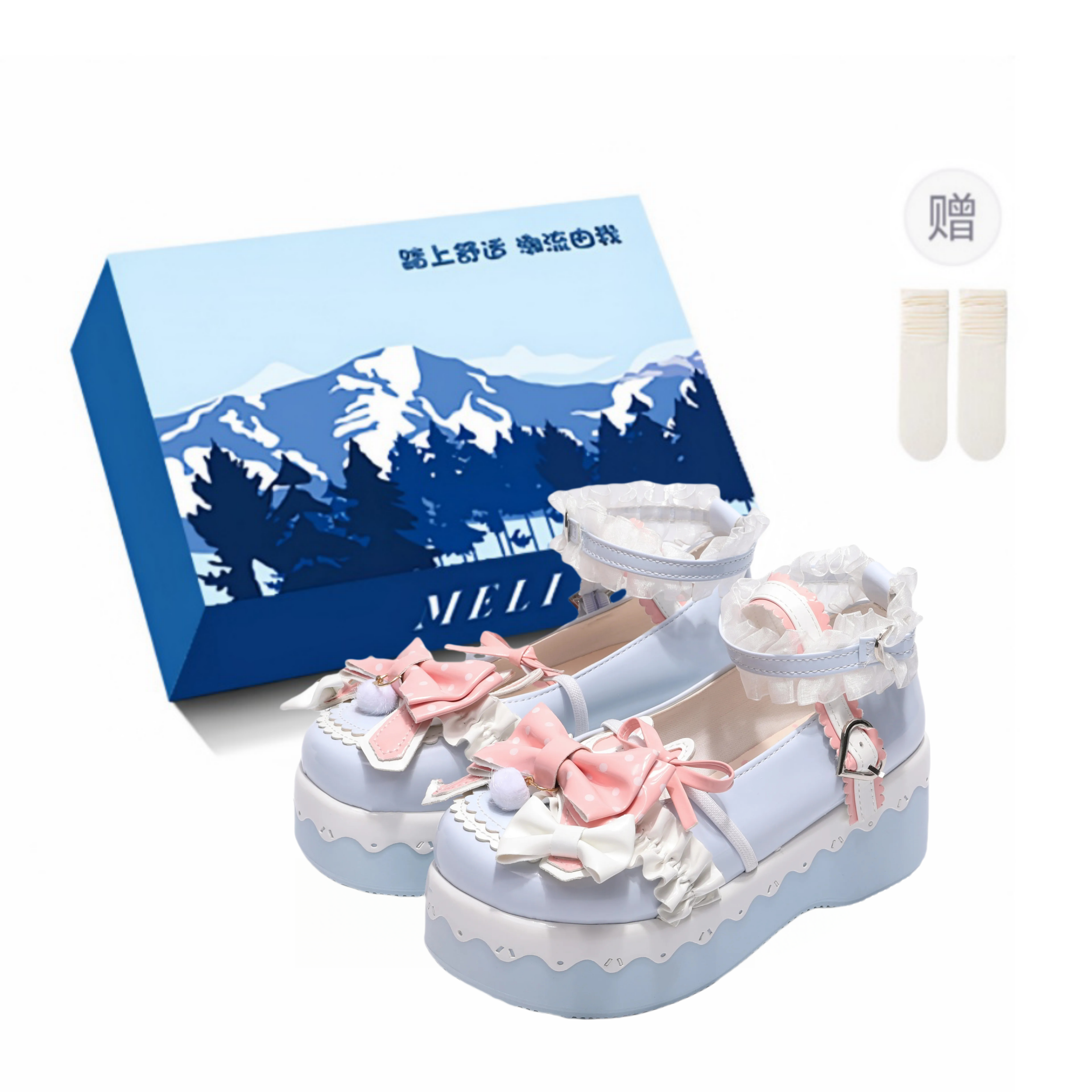 Deer Milli Synthetic Leather Lolita Shoes JK with Skirt Cute Round Toe Princess Girls Shoes Sweet Mary Jane Shoes Teenagers