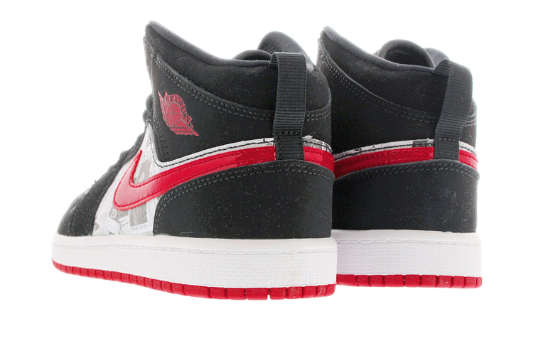 Детские кеды Jordan Air Jordan 1 Mid Newspaper Air Times (черный) — Чёрный — фото 4