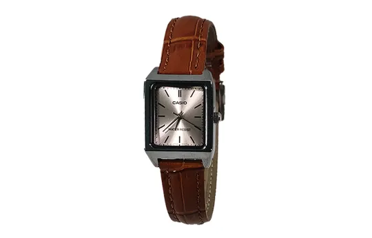 CASIO Custom Collection Quartz Movement Cow Leather Strap Watch Women's Watch Pink Watch Dial