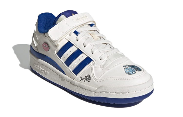 Кеды adidas originals FORUM Low J (бело-синие) — фото 5