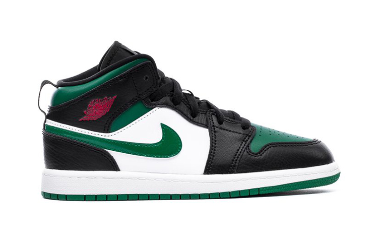 Детские кроссовки Jordan Air Jordan 1 Mid (зеленые) — фото 4