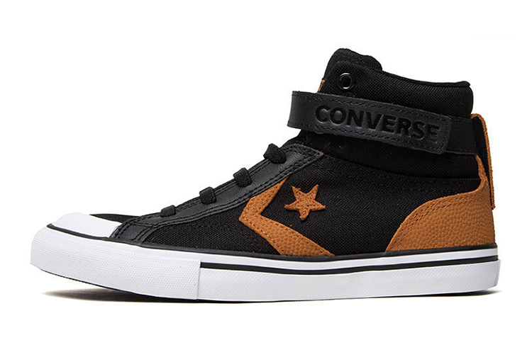 Кеды Converse Pro Blaze Strap (черно-оранжевые)