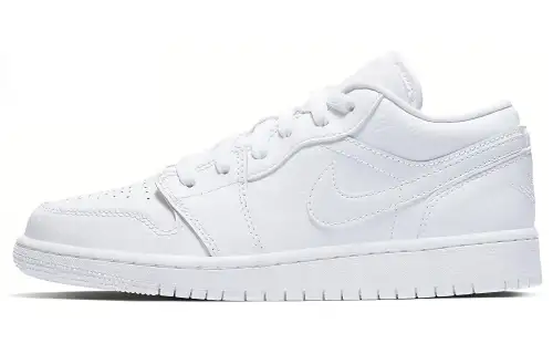 Jordan 1 Low Triple White Logo GS