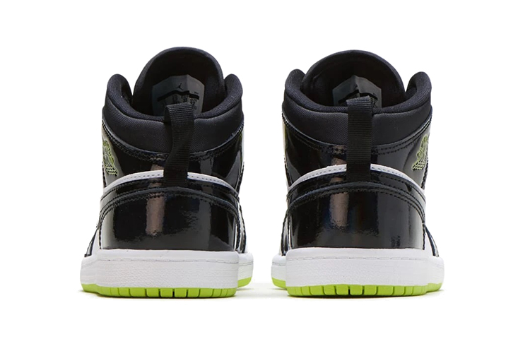Кроссовки Jordan Air Jordan 1 Mid SE (черный / зеленый) — Чёрный / зелёный — фото 5