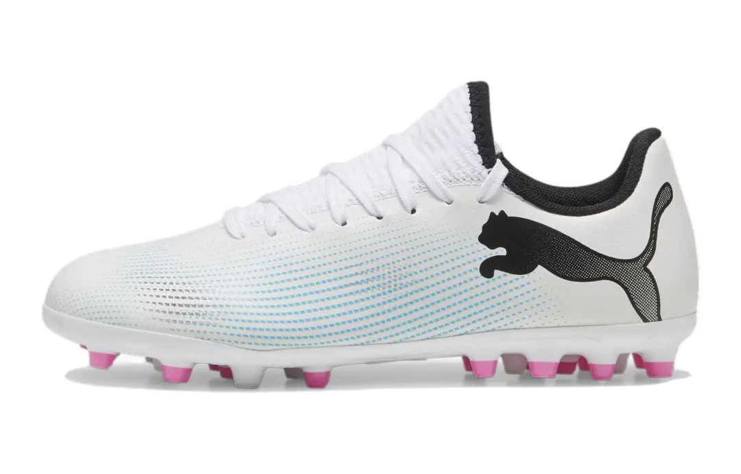 PUMA 7 PLAY MG Low top Soccer Shoes White Blue Kids'