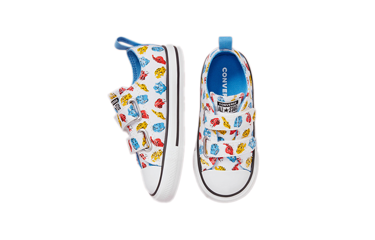 Детские кеды Converse Chuck Taylor All Star (бело-сине-желтые) — Белый / синий / жёлтый — фото 4