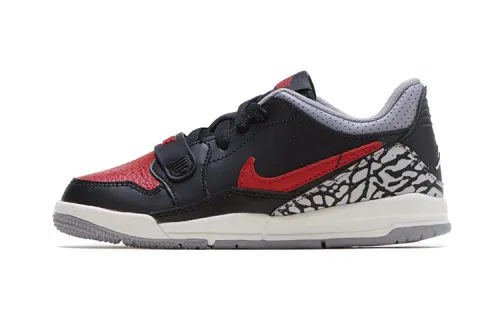Jordan Legacy 312 Retro Low Top Children's Basketball Shoes Black Red Children's and Middle School Shoes