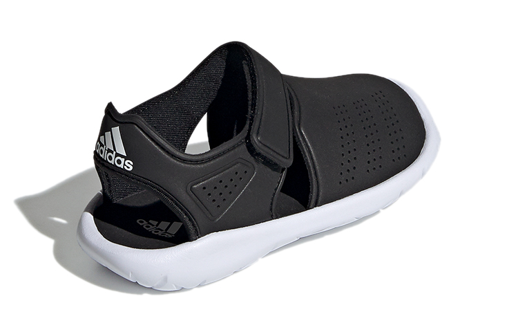 Детские сандалии adidas Fortaswim Stripes C (черно-белый) — фото 4