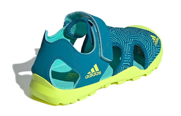 Детские сандалии adidas Captain Toey K (зелено-желтый) — фото 4
