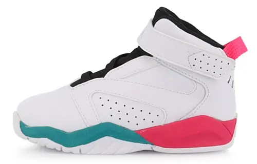 Jordan Lift off Millennium Retro Casual Sports Velcro Anti-slip Shock Absorption Mid-top Basketball Shoes White Blue Pink Infants and Toddlers