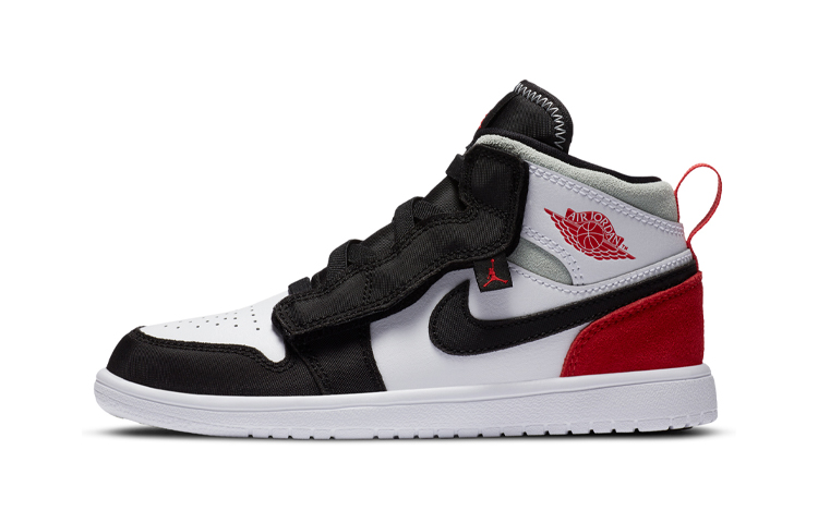 Детские кроссовки Jordan Air Jordan 1 Mid Alt (черно-бело-красные)