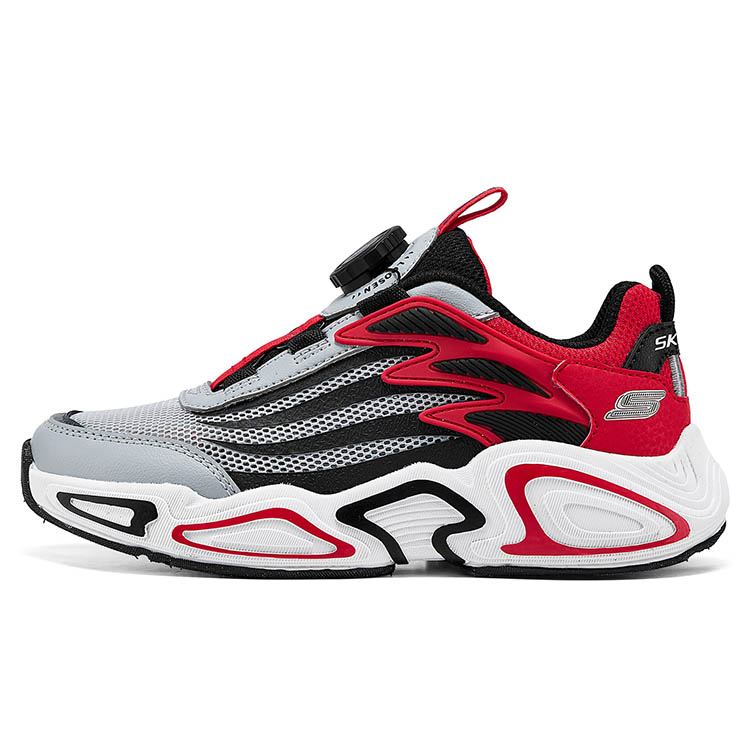 Детские кроссовки Skechers (серо-красные)