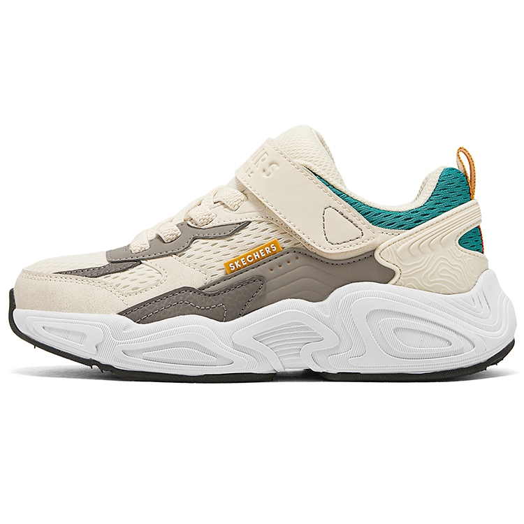 Детские кроссовки Skechers (зелено-бежевые)