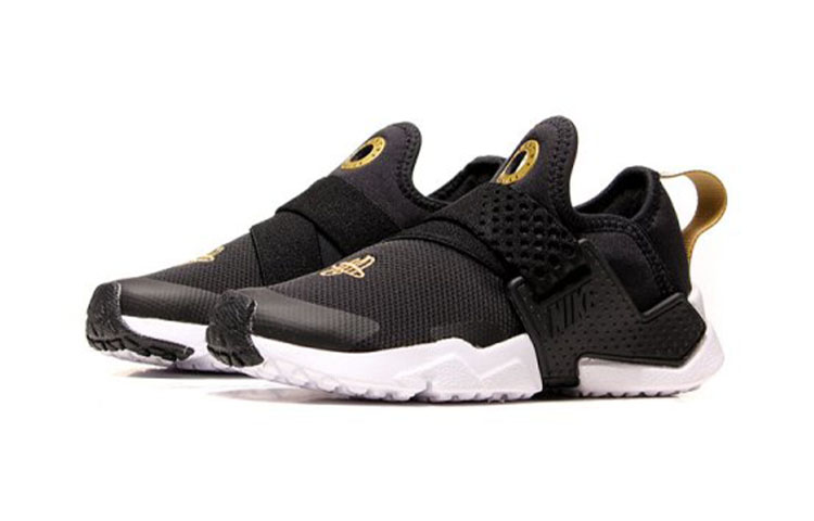 Детские кроссовки Nike Huarache Extreme (черно-золотые) — фото 5