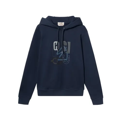 HERMES Sweatshirts Men's Ocean Hooded Moderate