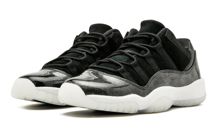 Кроссовки Jordan JordanAir Jordan 11 Low Barons GS (черные) — 黑/金属银/白 — фото 8