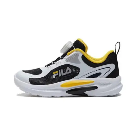 FILA KIDS Comfortable Slip Resistant Anti Kick Cushioning Kids' Training Shoes Black White Children Aged 3 7 Years Old