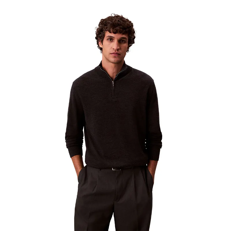 Calvin Klein mock-neck zip-neck sweater