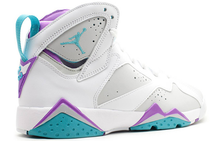 Высокие кроссовки Jordan JordanAir Jordan 7 Retro "Natural Grey Blue" GS (серыйсиний) — фото 4