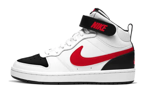 Nike Court Borough Mid 2 White University Red GS