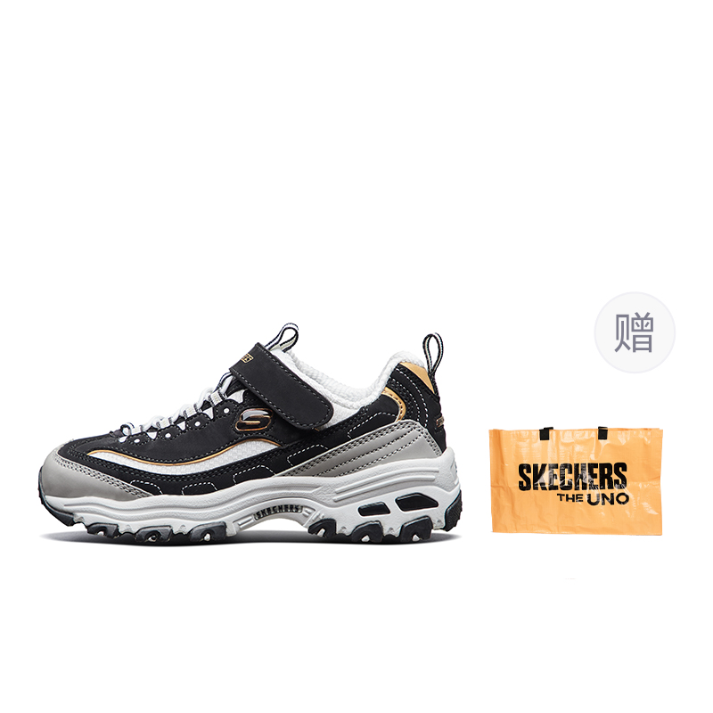 Детские кроссовки Skechers (черно-золотые) — фото 13
