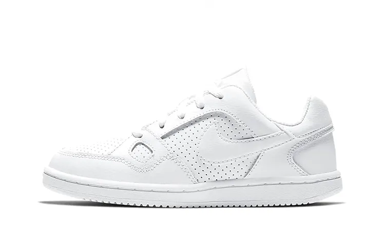 Nike Son Of Force Abrasion Resistant Low top Skateboard Shoes Pure White Children Aged 3 7 Years Old