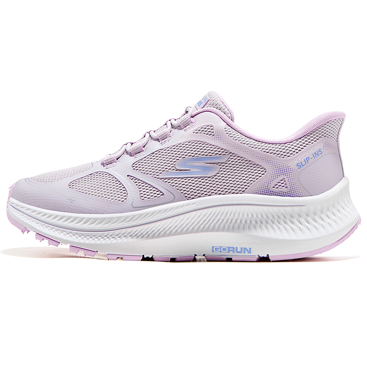 Skechers kids Skechers children's fabric lightweight wrapped one-legged jump-on shoes body test comfortable and versatile casual outdoor sports cushioning and breathable non-slip wear-resistant lightweight shock-absorbing support low-cut running shoes lavender color children's style