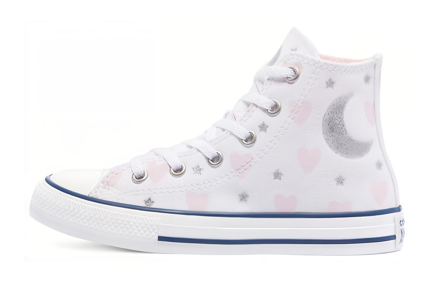 Детские кеды Converse Converse Chuck Taylor All Star (розово-бело-серебристый)