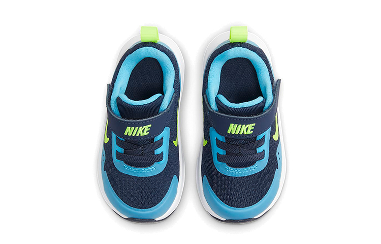 Детские кроссовки Nike Wearallday (сине-зеленые) — Синий / зелёный — фото 5