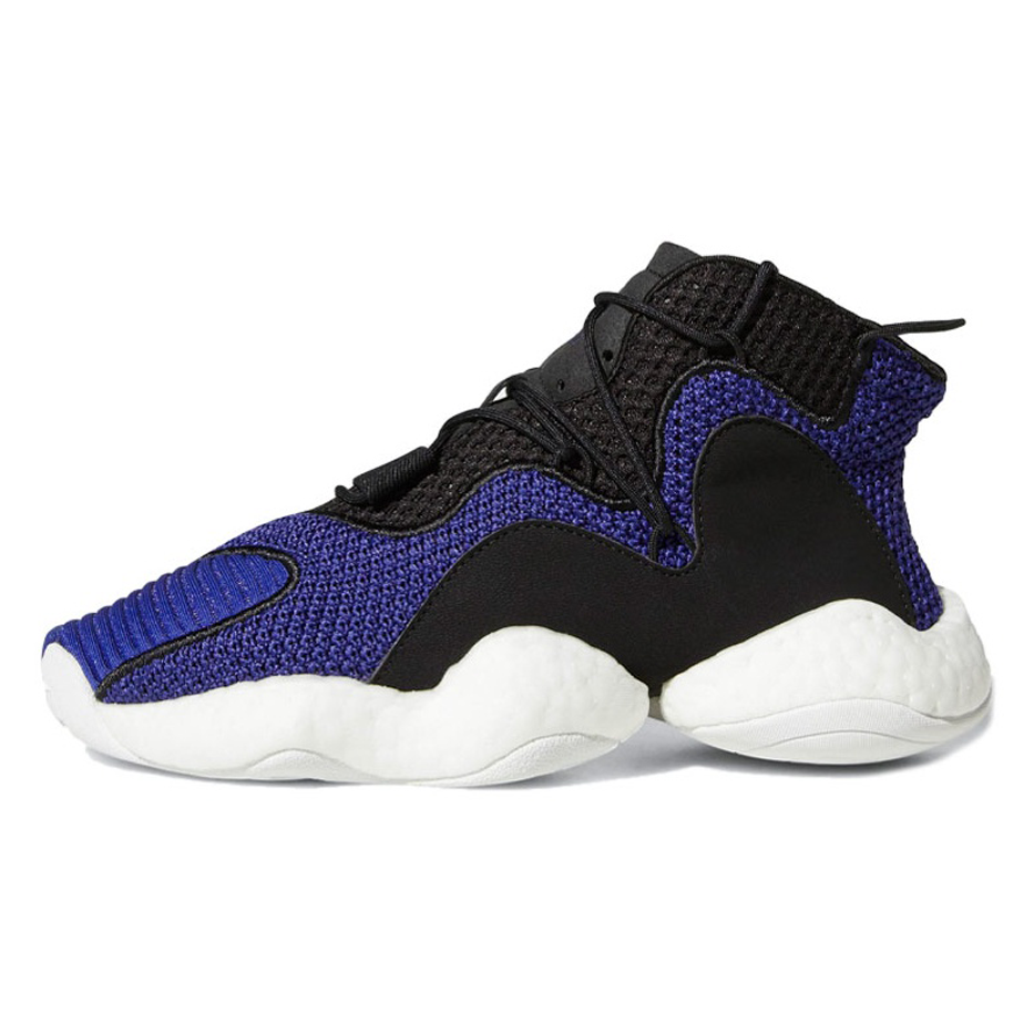 Детские кроссовки adidas originals Crazy BYW J Boost (черно-пурпурные)