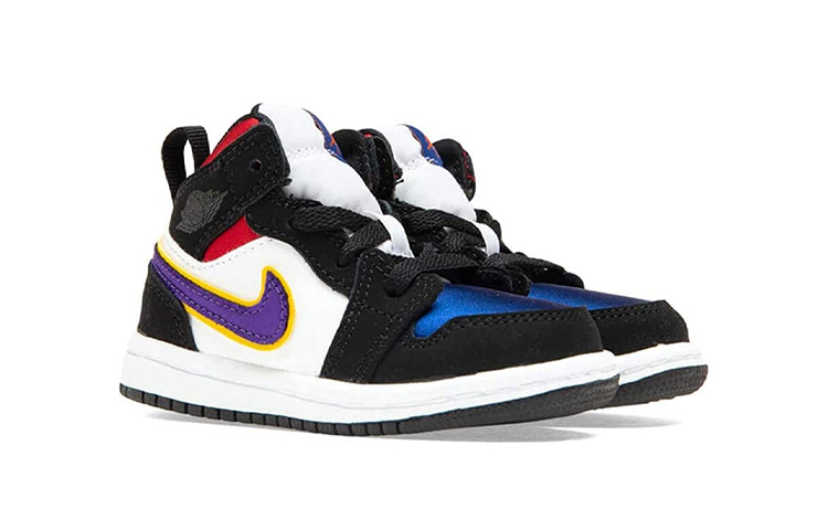 Детские кроссовки Jordan Air Jordan 1 (черныйсинийкрасный) — Чёрныйсинийкрасный — фото 4