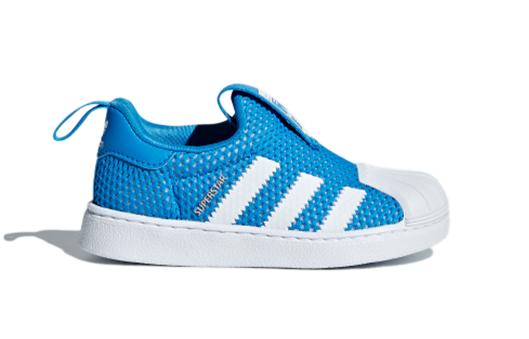 детские кеды adidas originals Superstar 360 I (бело-синие) — фото 2