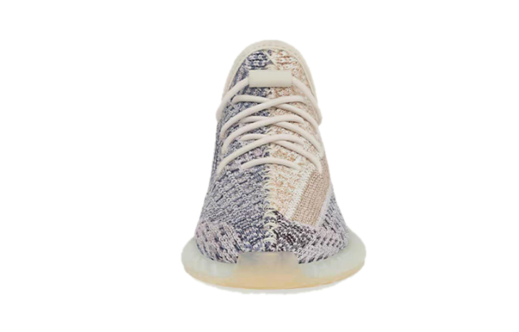 Детские кроссовки adidas originals Yeezy Boost 350 V2 "Ash Pearl" (серые с синим, оранжевым, желтым, коричневым и зеленым) — Серый / синий / оранжевый / жёлтый / коричневый / зелёный — фото 4