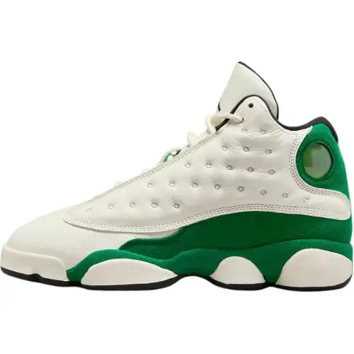 Jordan SailAir Jordan 13 High top Basketball Shoes White Green Unisex