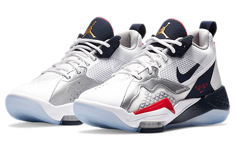 Кроссовки Jordan JordanZoom 92 GS (бело-синие) — Белыйсиний — фото 5