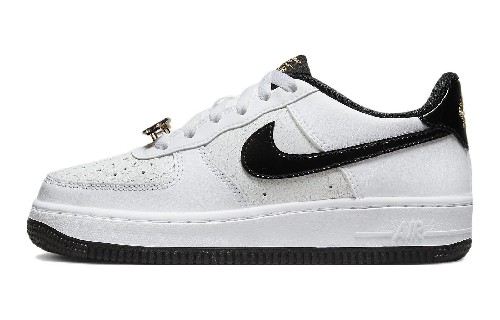 Кроссовки Nike NikeAir Force 1 World Champions GS (черный / белый / золотой)