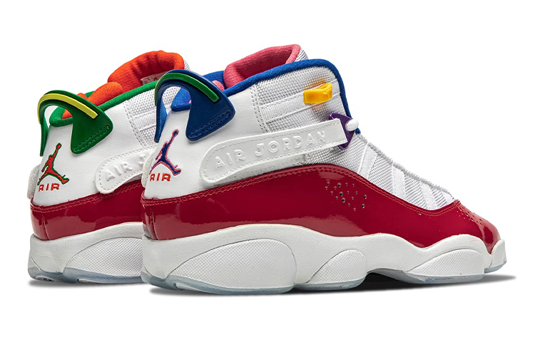 Высокие кроссовки Jordan Air Jordan 6 Rings GS (бело-красные) — Белыйкрасный — фото 6